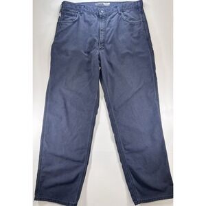Carhartt fire resistant pants 40x34 Cat 2 2112 Navy Blue Loose Fit Work Pants